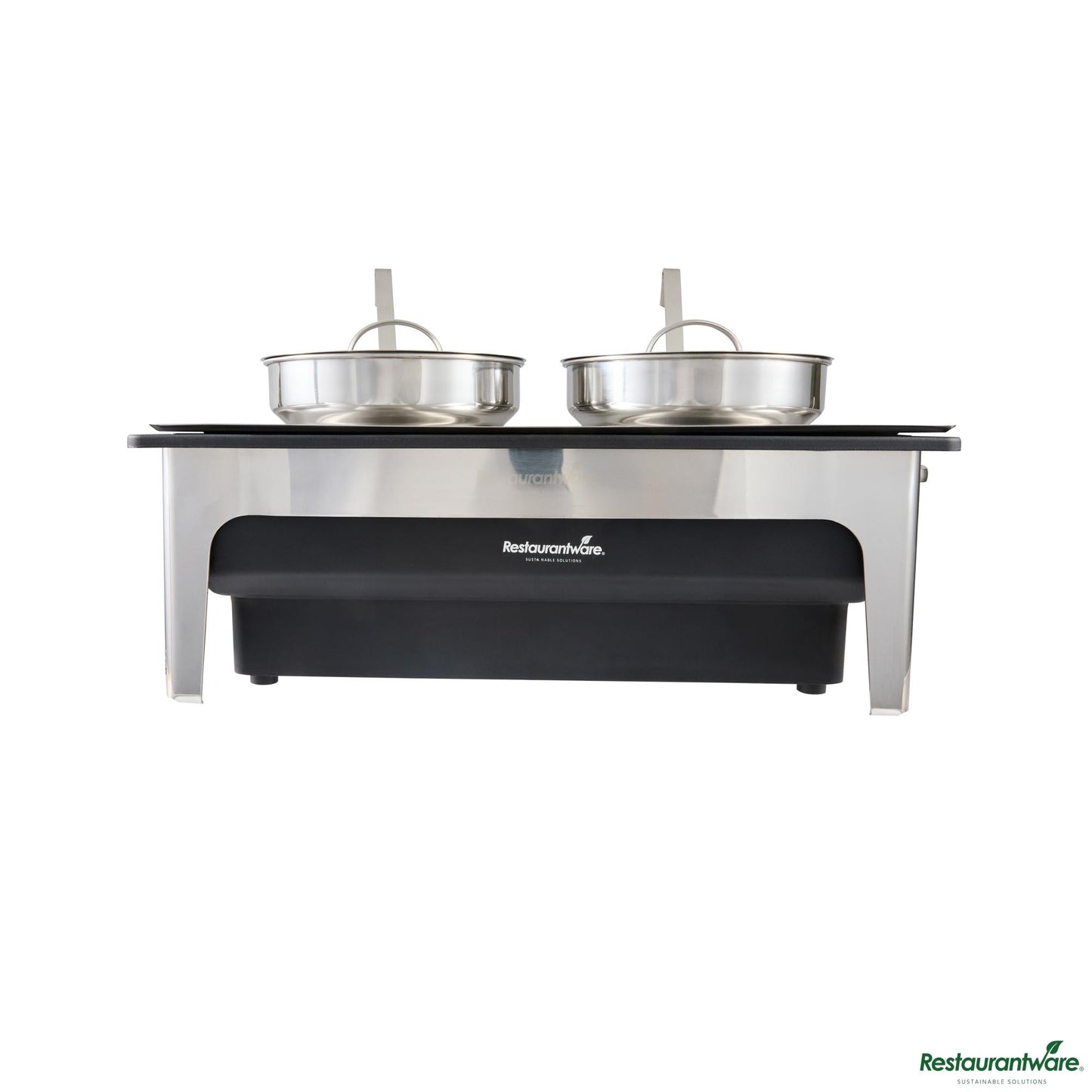 Wholesale Restaurantware 8 Qt Full Size Electric Soup Station - 2 Bain Maries, 2 Ladles, Stand - 25.4" X 13.8" X 11.8"- Bulk