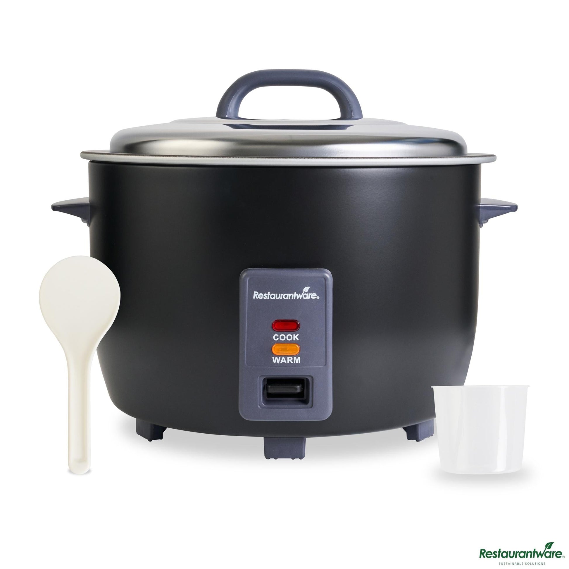 Wholesale Restaurantware 60 Cup (30 Cup Raw) Steel Electric Rice Cooker/warmer - Removable Lid - 17.3" X 16.9" X 12.6"- Bulk