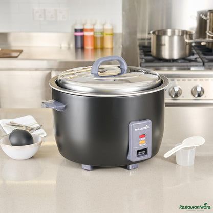 Wholesale Restaurantware 60 Cup (30 Cup Raw) Steel Electric Rice Cooker/warmer - Removable Lid - 17.3" X 16.9" X 12.6"- Bulk