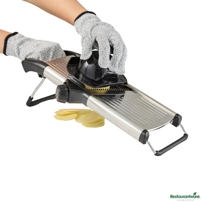 Wholesale Restaurantware Stainless Steel Heavy-Duty Adjustable Mandoline Slicer - 16.5" X 5.3" X 5.3"- Bulk