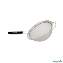 Wholesale Restaurantware Round Stainless Steel Extra Fine Mesh Strainer - with Silicone Handle - 15.2x7.9x3.2"- Bulk
