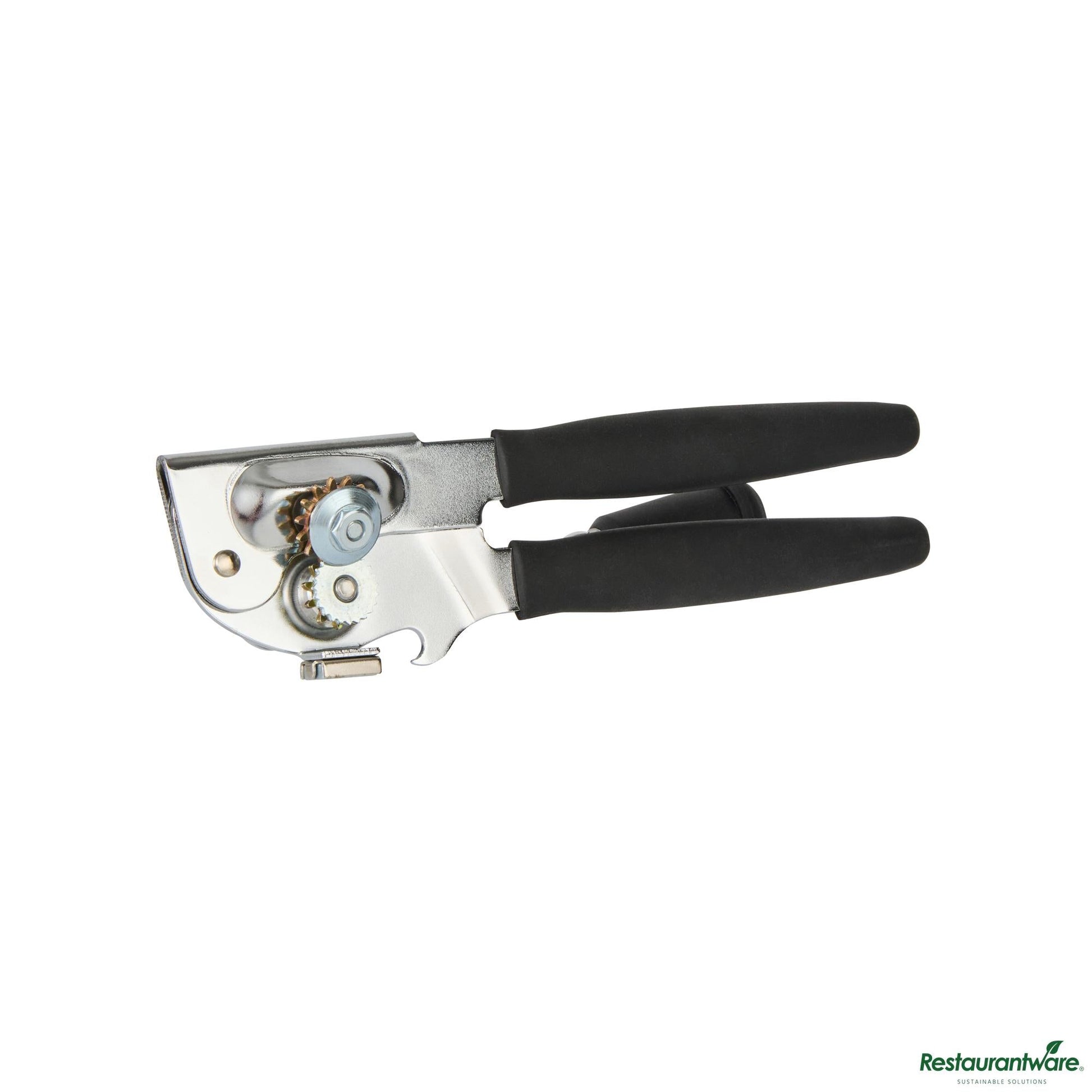 Wholesale Restaurantware Black Stainless Steel Handheld Crank Can Opener - Magnetic Lid Lifter - 8.9" X 2.3" X 3.5"- Bulk