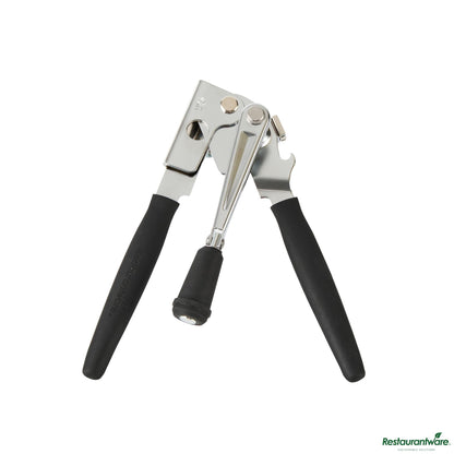 Wholesale Restaurantware Black Stainless Steel Handheld Crank Can Opener - Magnetic Lid Lifter - 8.9" X 2.3" X 3.5"- Bulk