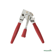 Wholesale Restaurantware Red Carbo Steel Handheld Crank Can Opener - Magnetic Lid Lifter - 8.9" X 2.3" X 3.5"- Bulk