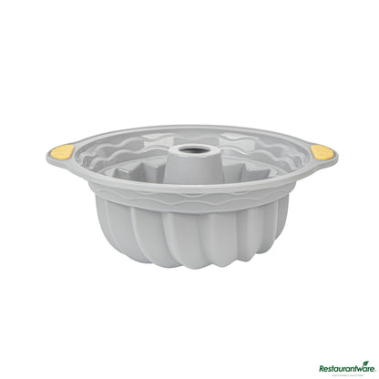 Wholesale Restaurantware Gray Silicone Kugelhopf / Fluted Bundt Cake Pan - 11.2" X 10.2" X 3.9"- Bulk