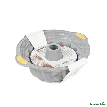 Wholesale Restaurantware Gray Silicone Kugelhopf / Fluted Bundt Cake Pan - 11.2" X 10.2" X 3.9"- Bulk