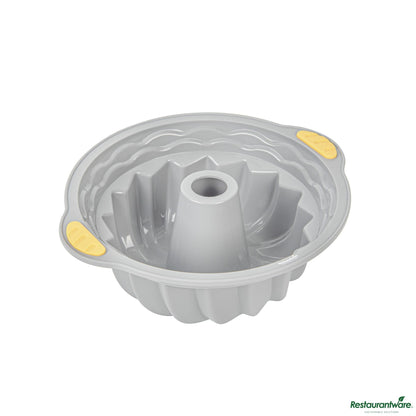 Wholesale Restaurantware Gray Silicone Kugelhopf / Fluted Bundt Cake Pan - 11.2" X 10.2" X 3.9"- Bulk