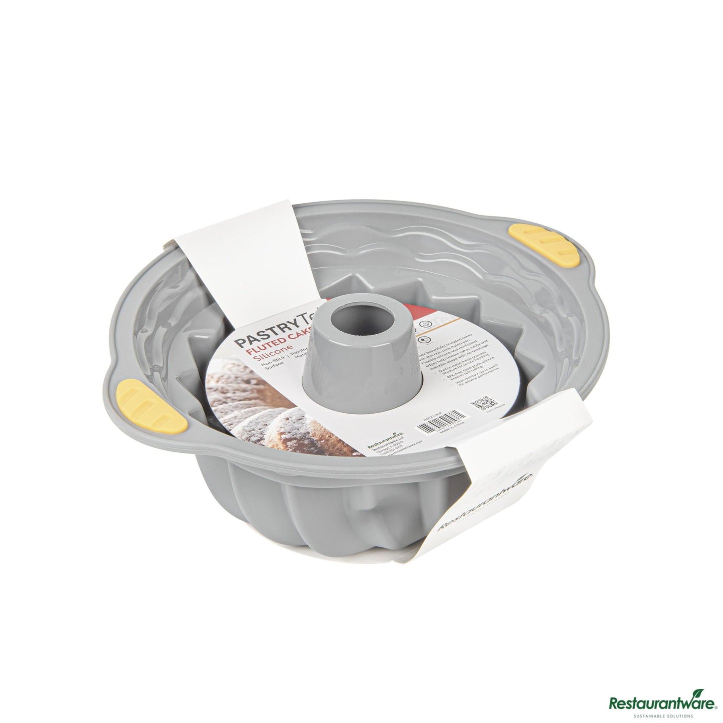 Wholesale Restaurantware Gray Silicone Kugelhopf / Fluted Bundt Cake Pan - 11.2" X 10.2" X 3.9"- Bulk