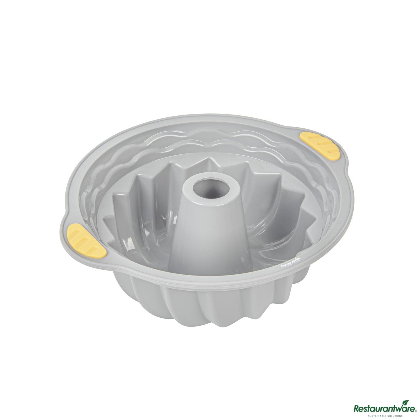 Wholesale Restaurantware Gray Silicone Kugelhopf / Fluted Bundt Cake Pan - 11.2" X 10.2" X 3.9"- Bulk