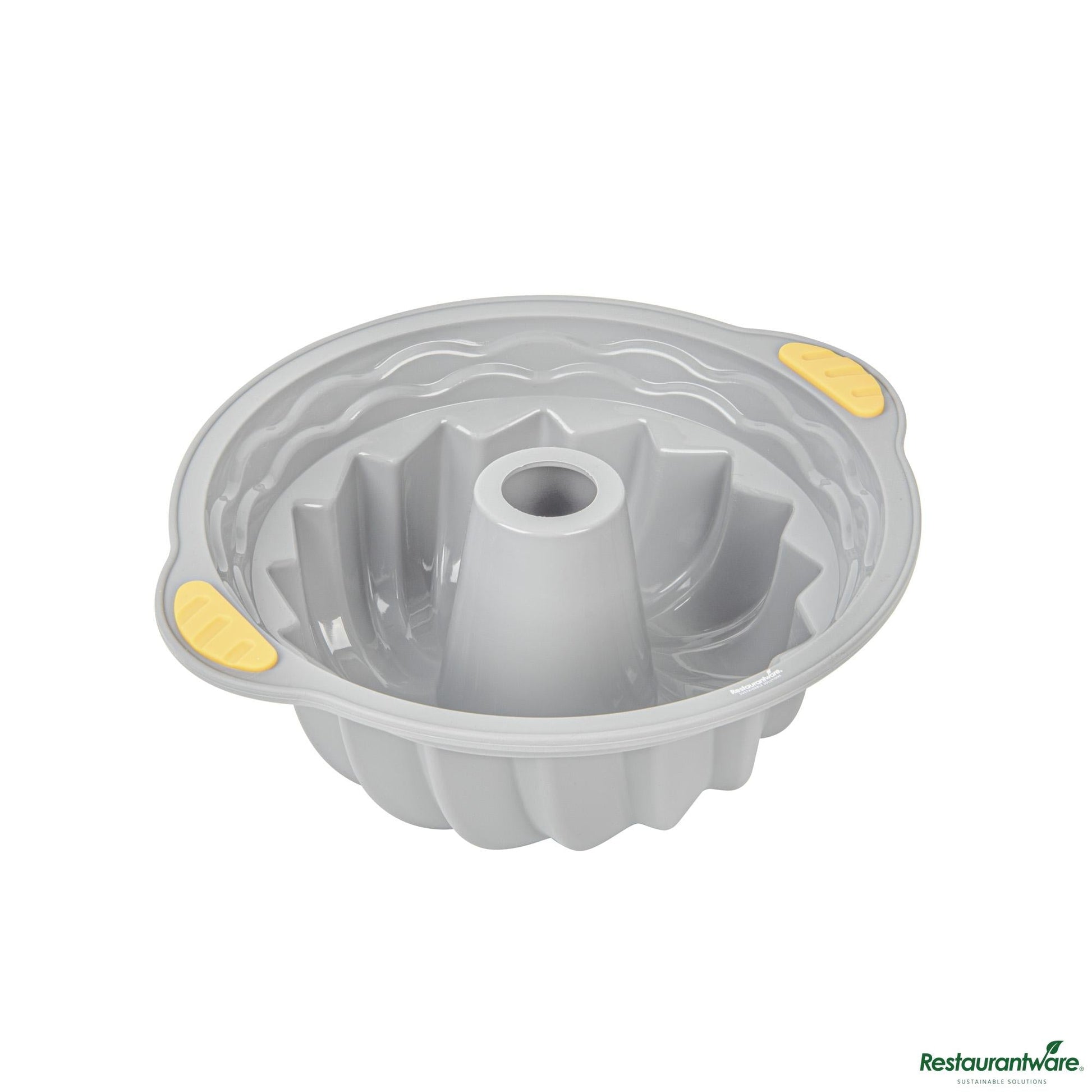Wholesale Restaurantware Gray Silicone Kugelhopf / Fluted Bundt Cake Pan - 11.2" X 10.2" X 3.9"- Bulk