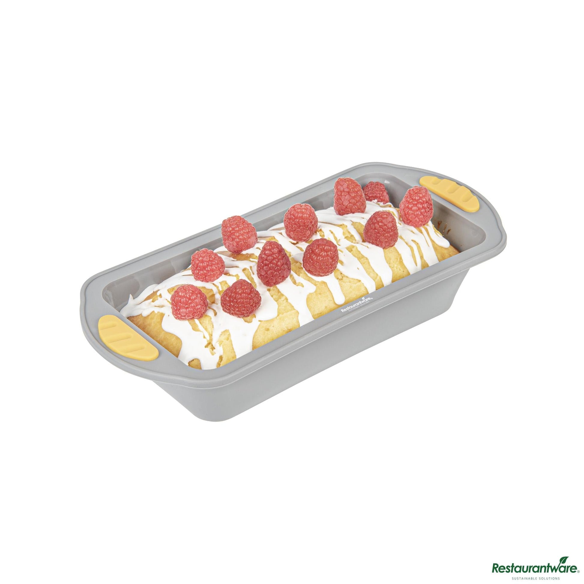 Wholesale Restaurantware Gray Silicone Bread Loaf Pan - Non-Stick, with Handles - 9.3"×5.5"×2.4"- Bulk