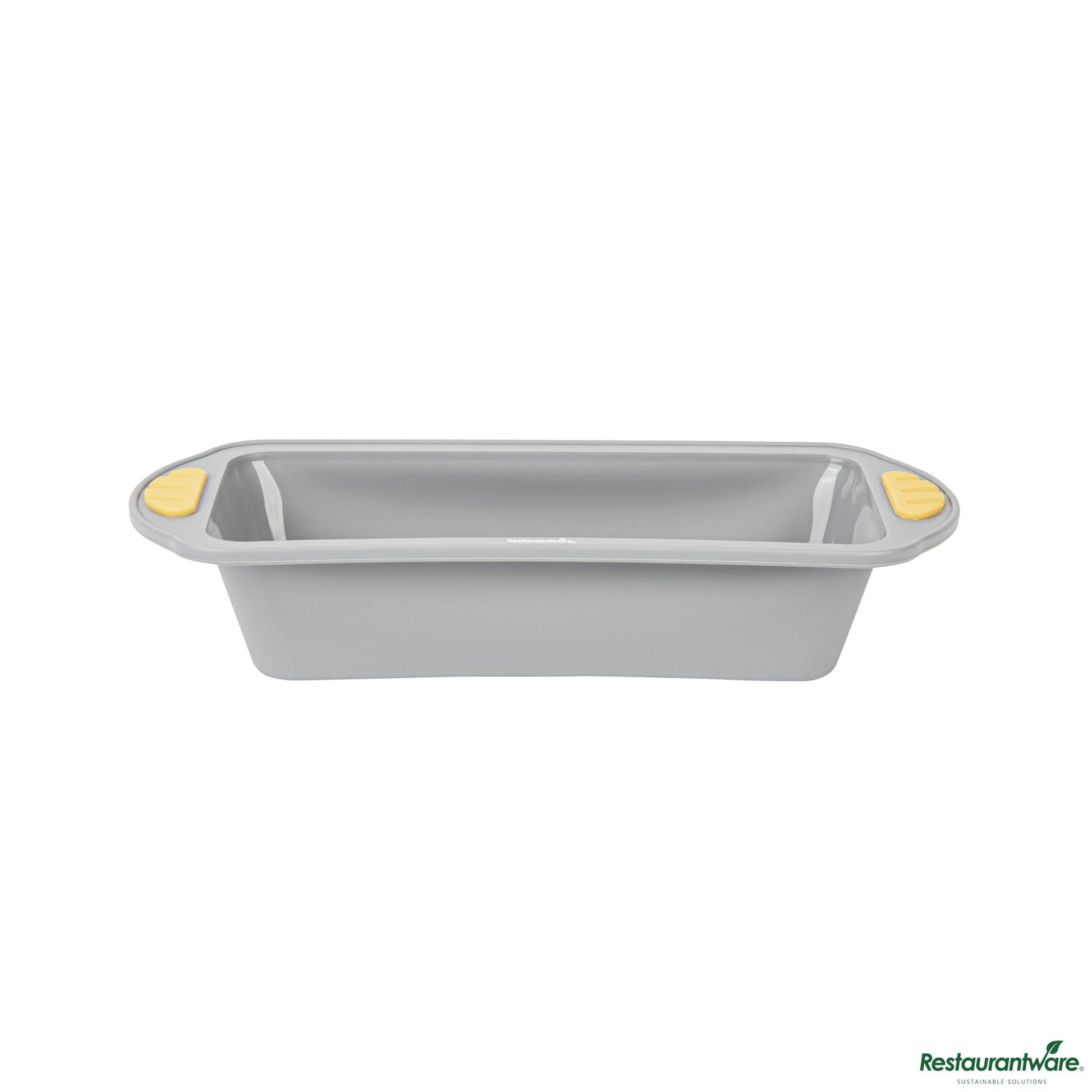 Wholesale Restaurantware Gray Silicone Bread Loaf Pan - Non-Stick, with Handles - 9.3"×5.5"×2.4"- Bulk