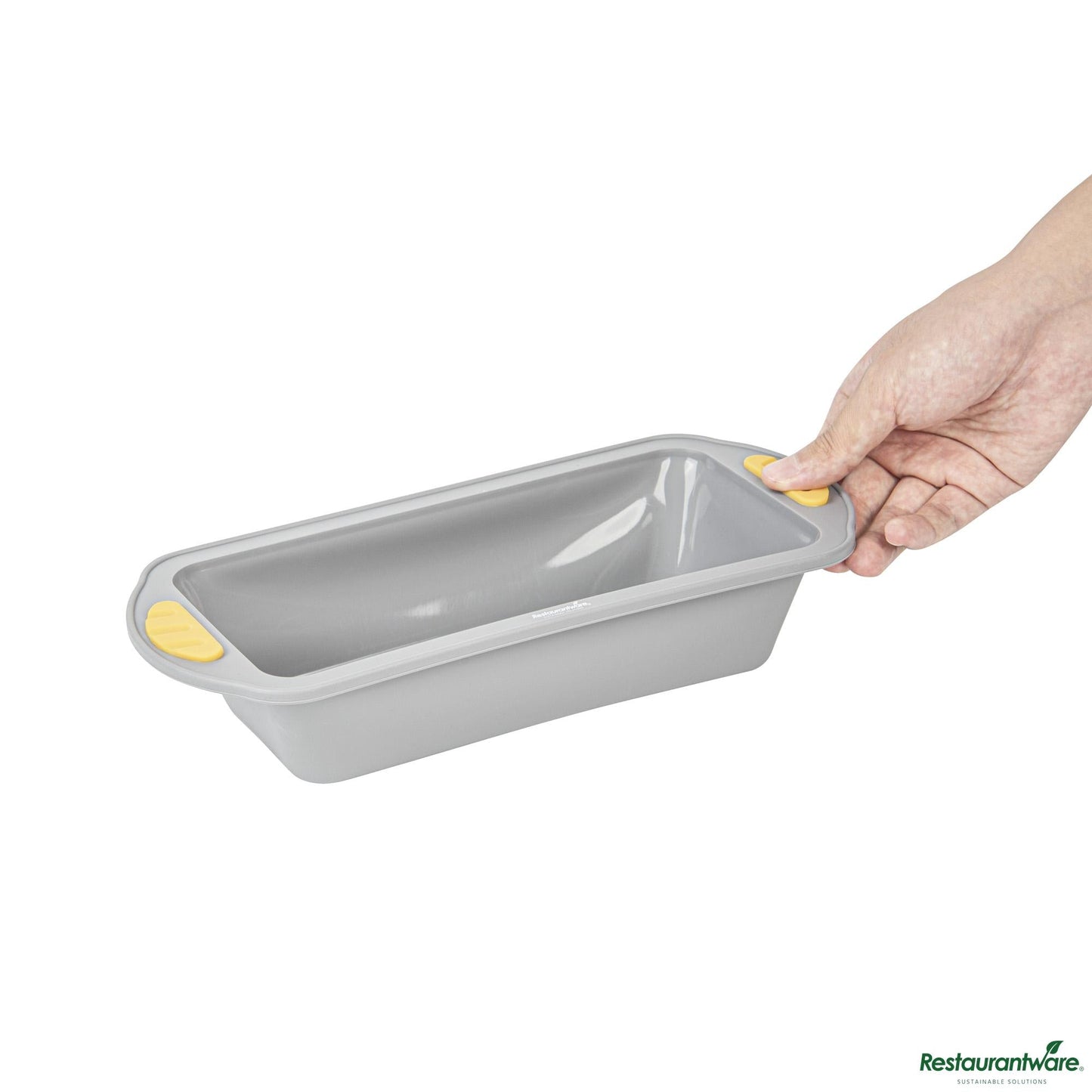 Wholesale Restaurantware Gray Silicone Bread Loaf Pan - Non-Stick, with Handles - 9.3"×5.5"×2.4"- Bulk
