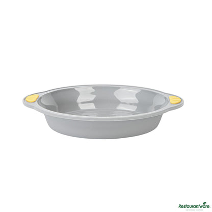 Wholesale Restaurantware Round Gray Silicone Cake Pan - Non-Stick, with Handles - 11.2" X 10.2" X 1.8"- Bulk
