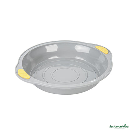 Wholesale Restaurantware Round Gray Silicone Cake Pan - Non-Stick, with Handles - 11.2" X 10.2" X 1.8"- Bulk