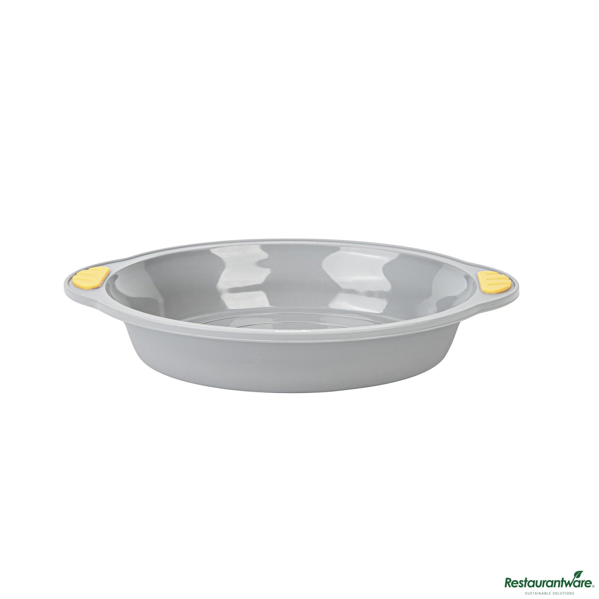 Wholesale Restaurantware Round Gray Silicone Cake Pan - Non-Stick, with Handles - 11.2" X 10.2" X 1.8"- Bulk