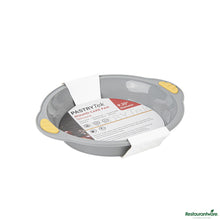 Wholesale Restaurantware Round Gray Silicone Cake Pan - Non-Stick, with Handles - 11.2" X 10.2" X 1.8"- Bulk