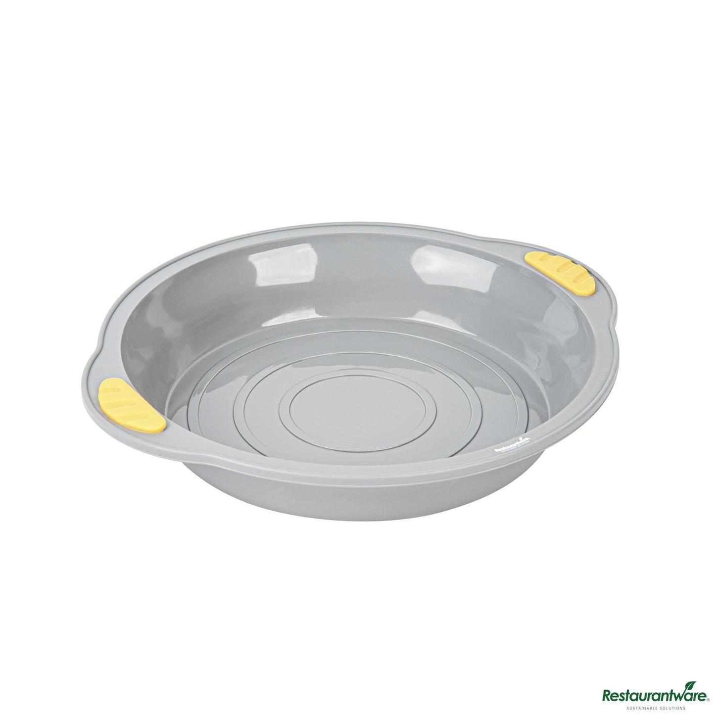 Wholesale Restaurantware Round Gray Silicone Cake Pan - Non-Stick, with Handles - 11.2" X 10.2" X 1.8"- Bulk
