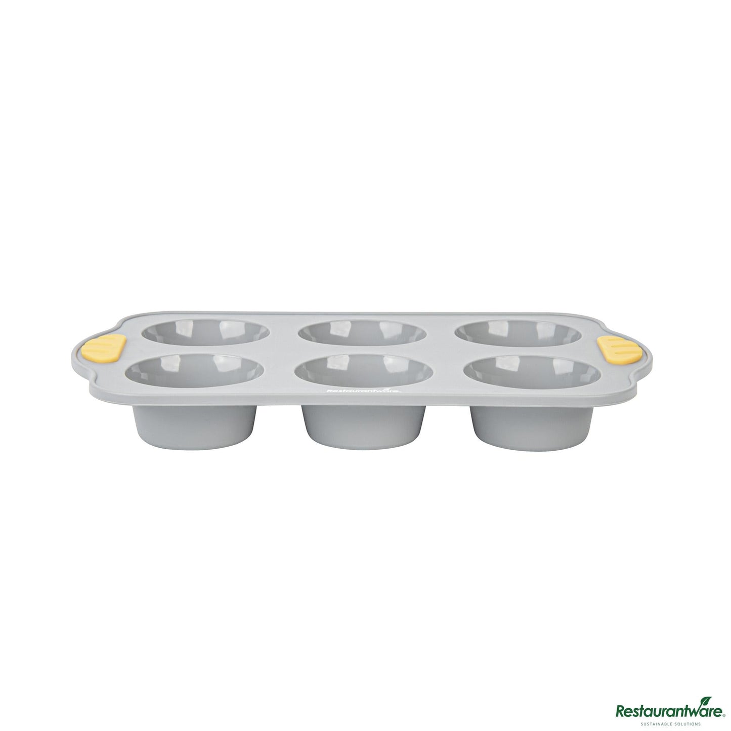 Wholesale Restaurantware Gray Silicone Muffin / Cupcake Pan - Non-Stick, with Handles - 11.4" X 7.1" X 1.4"- Bulk