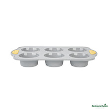 Wholesale Restaurantware Gray Silicone Muffin / Cupcake Pan - Non-Stick, with Handles - 11.4" X 7.1" X 1.4"- Bulk