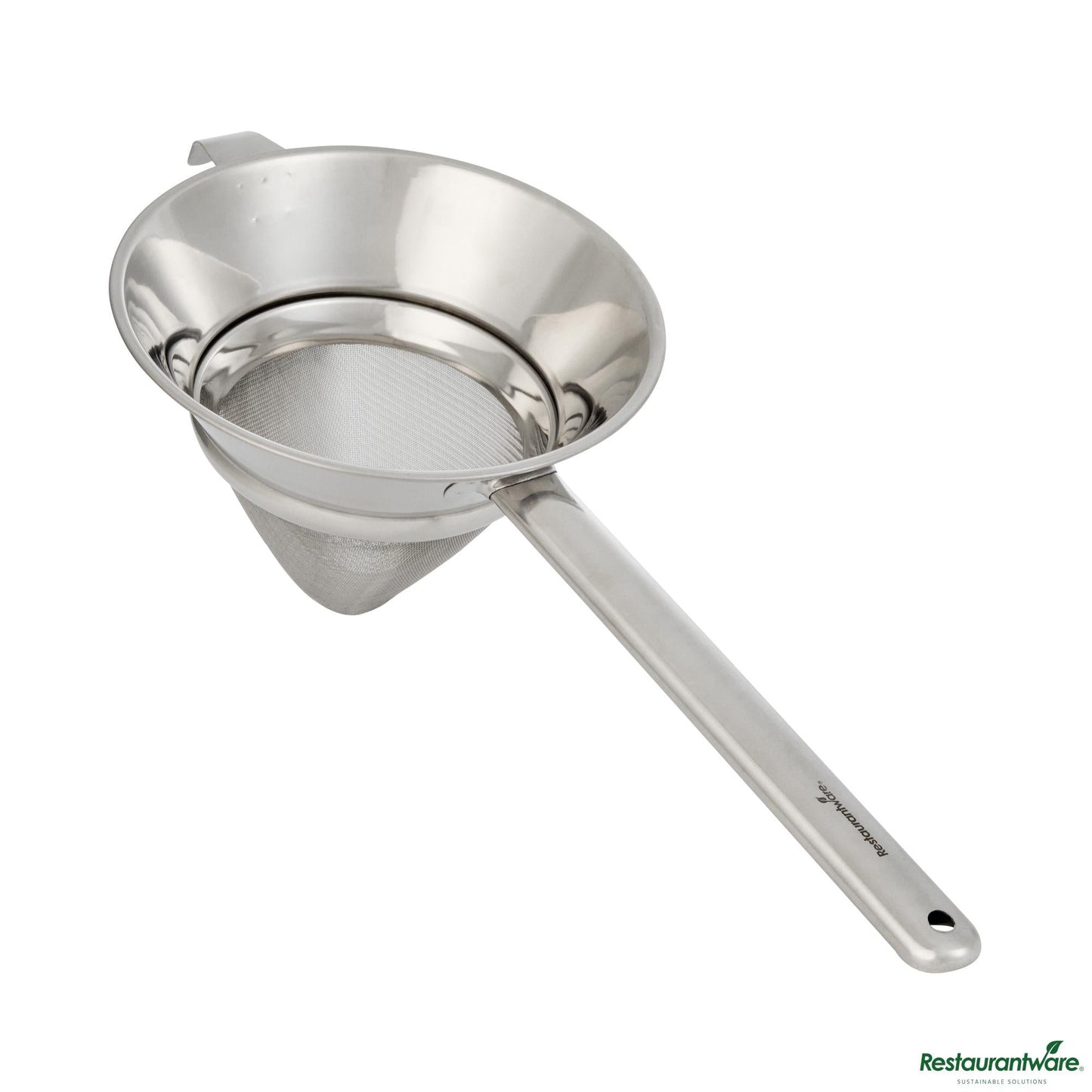 Wholesale Restaurantware Stainless Steel Bouillon / Chinois Strainer - Extra Fine Mesh - 18.1x8.1x6.3"- Bulk