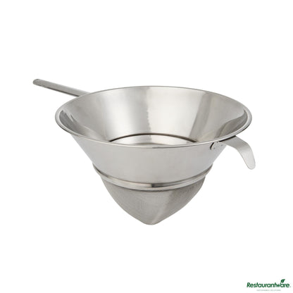 Wholesale Restaurantware Stainless Steel Bouillon / Chinois Strainer - Extra Fine Mesh - 24.4x11.8x7.7"- Bulk