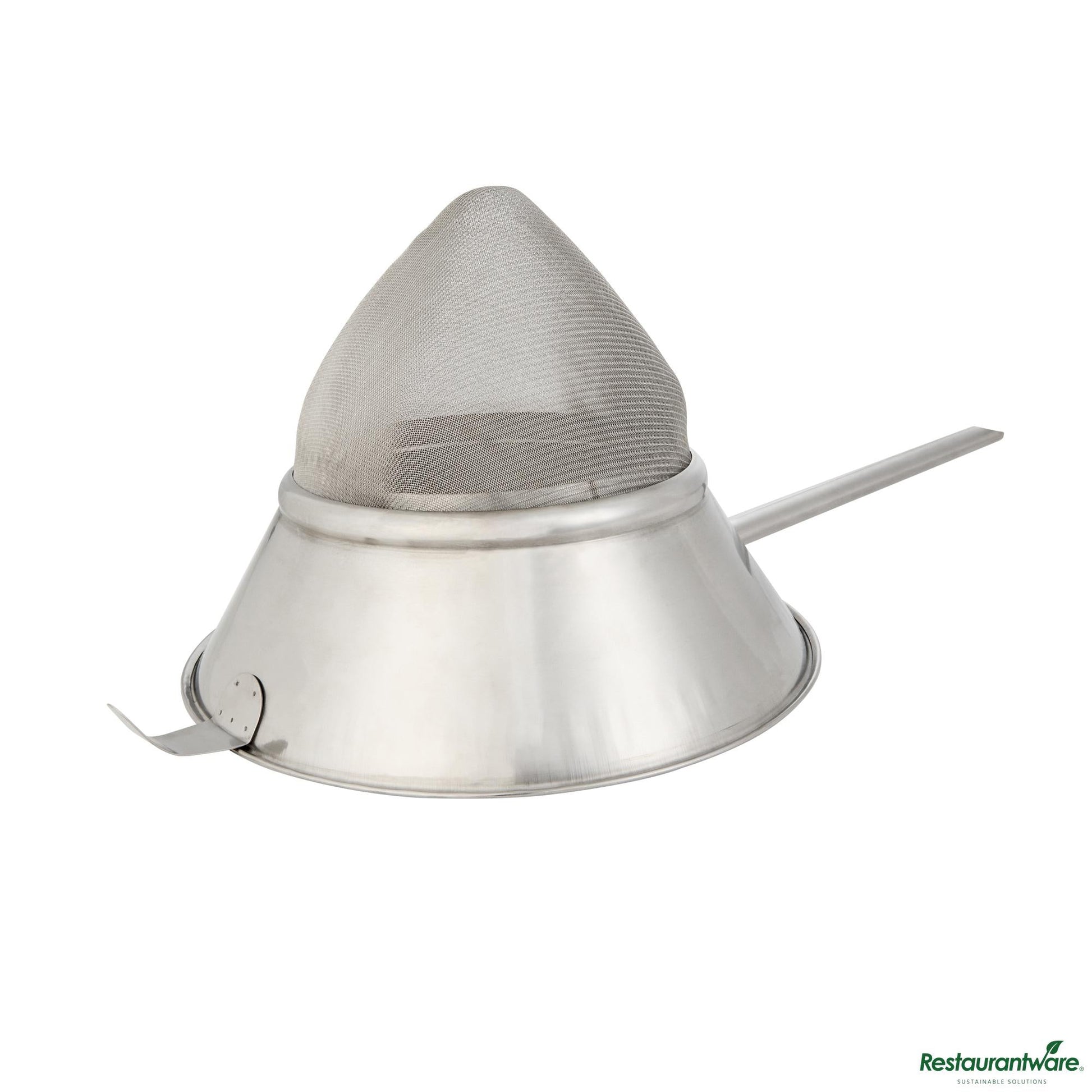 Wholesale Restaurantware Stainless Steel Bouillon / Chinois Strainer - Extra Fine Mesh - 24.4x11.8x7.7"- Bulk
