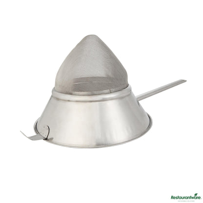 Wholesale Restaurantware Stainless Steel Bouillon / Chinois Strainer - Extra Fine Mesh - 24.4x11.8x7.7"- Bulk