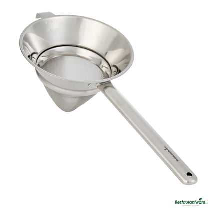 Wholesale Restaurantware Stainless Steel Bouillon / Chinois Strainer - Extra Fine Mesh - 24.4x11.8x7.7"- Bulk