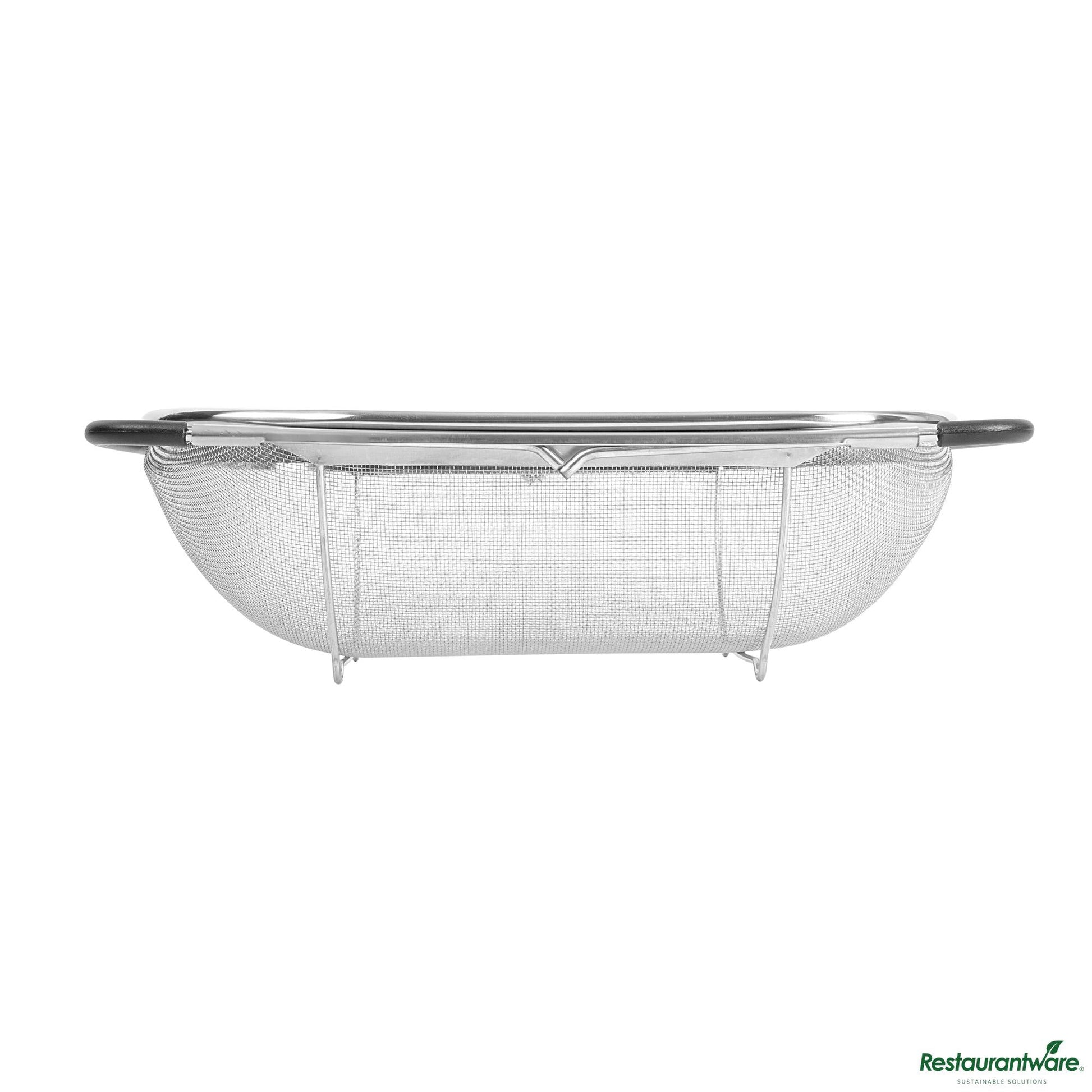 Wholesale Restaurantware 6 Qt Stainless Steel over-the-Sink Colander - Expandable Handles - 14.2" X 9.6" X 4.3"- Bulk