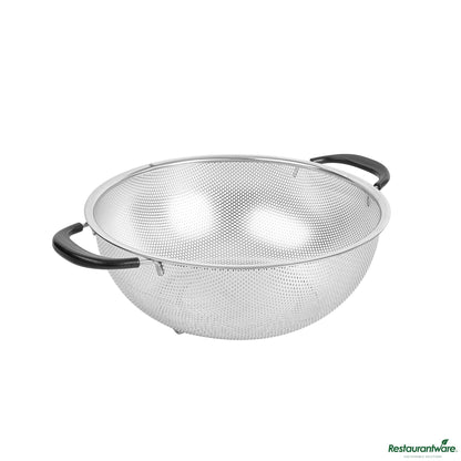 Wholesale Restaurantware 5 Qt Stainless Steel Mesh Colander - with Handles - 14.5" X 11.2" X 4.3"- Bulk