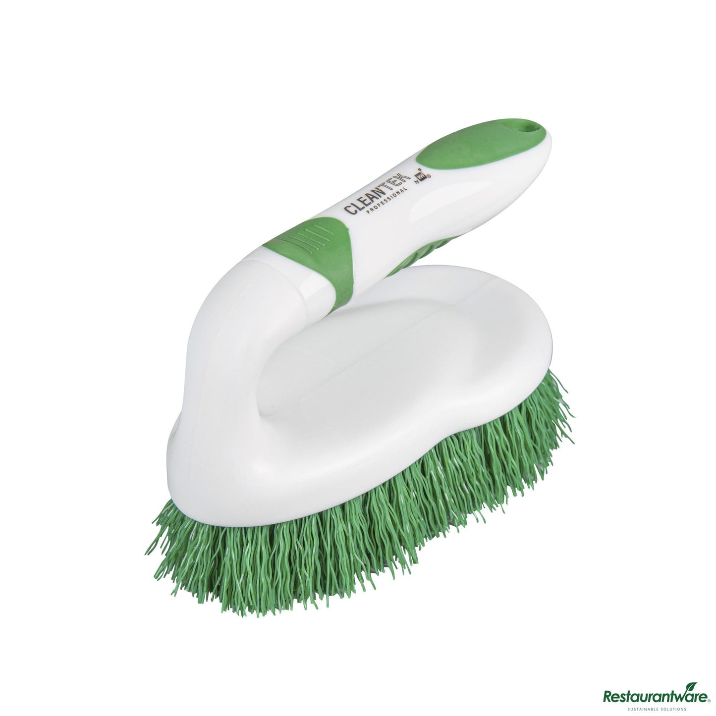Wholesale Restaurantware Green and White All-Purpose Scrub Brush - Iron Style, Heavy-Duty - 5.9" X 2.9" X 3.9"- Bulk