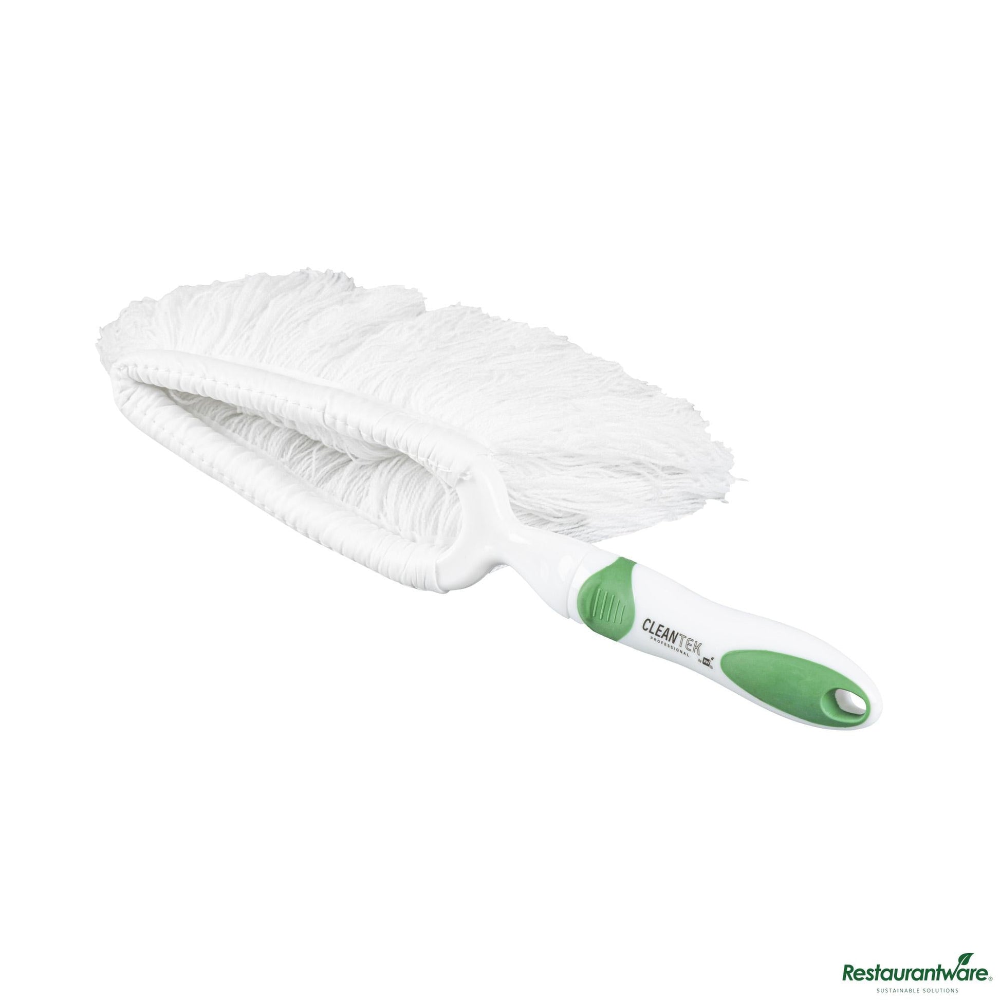 Wholesale Restaurantware Green and White Multipurpose Cotton Duster - Washable - 13.8" X 2.2" X 2.6"- Bulk