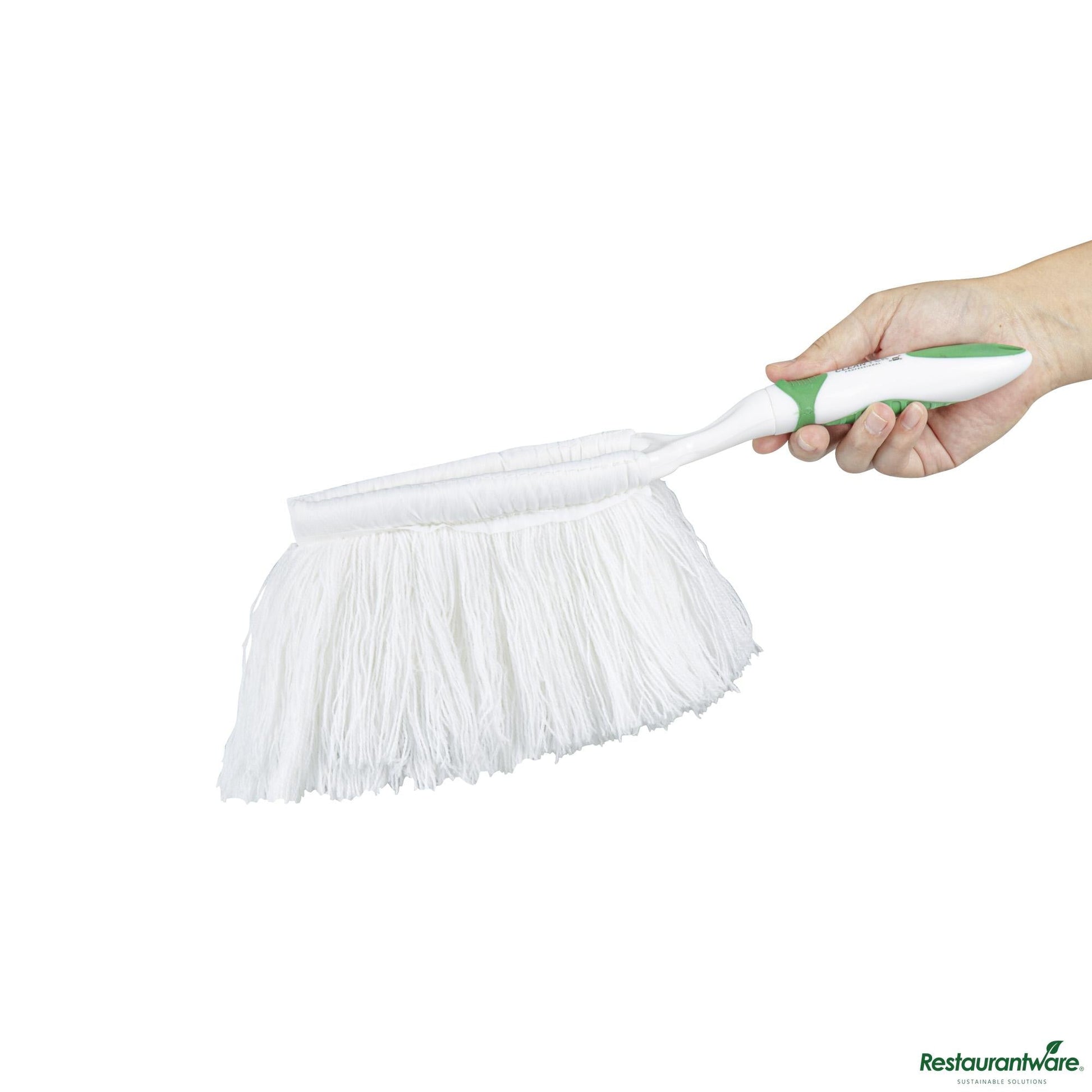 Wholesale Restaurantware Green and White Multipurpose Cotton Duster - Washable - 13.8" X 2.2" X 2.6"- Bulk