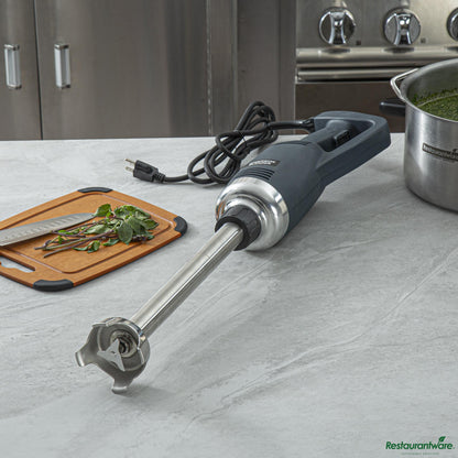 Wholesale Restaurantware Blue Immersion Blender - with 16" Shaft, Variable Speed, 1 Hp - 23.8"×11.2"×5"- Bulk