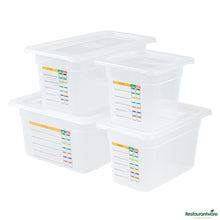 Wholesale Restaurantware 4-Piece Translucent Polypropylene Food Pan Set - 6" Deep - 16.3" X 14" X 7.9"- Bulk
