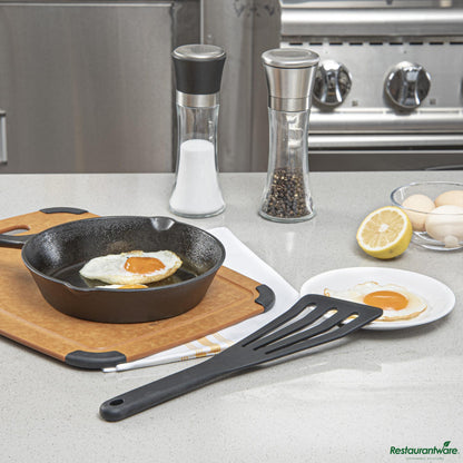 Wholesale Restaurantware Black Silicone High Temperature Slotted Turner / Spatula - 12.3" X 3.5" X 0.5"- Bulk