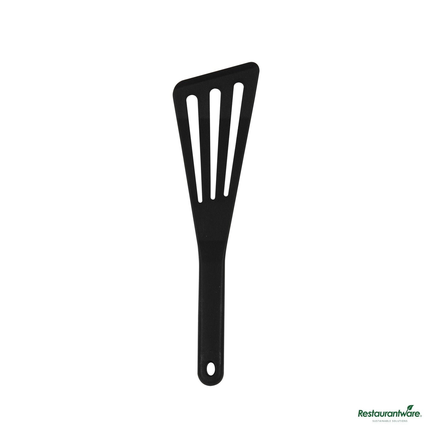 Wholesale Restaurantware Black Silicone High Temperature Slotted Turner / Spatula - 12.3" X 3.5" X 0.5"- Bulk