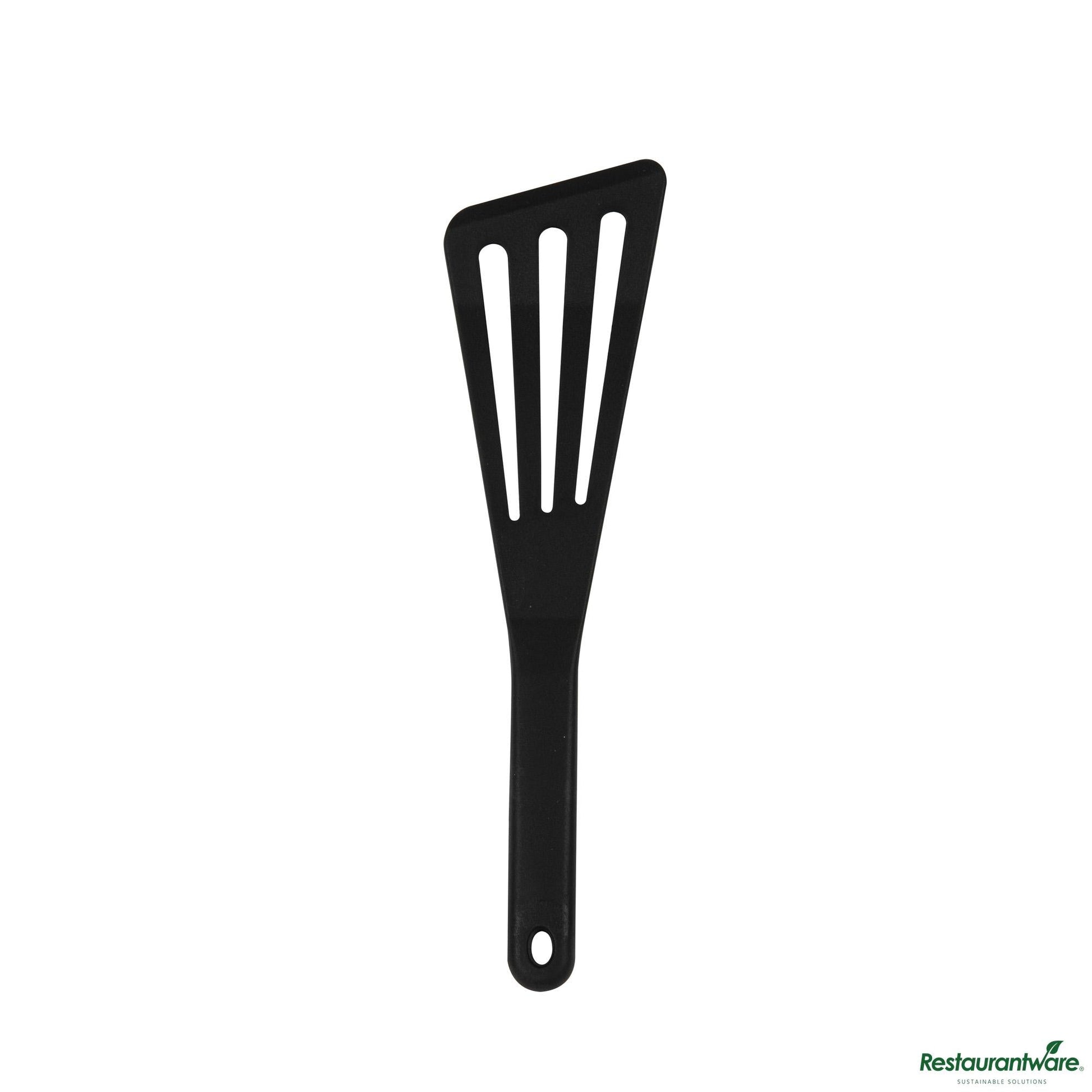 Wholesale Restaurantware Black Silicone High Temperature Slotted Turner / Spatula - 12.3" X 3.5" X 0.5"- Bulk