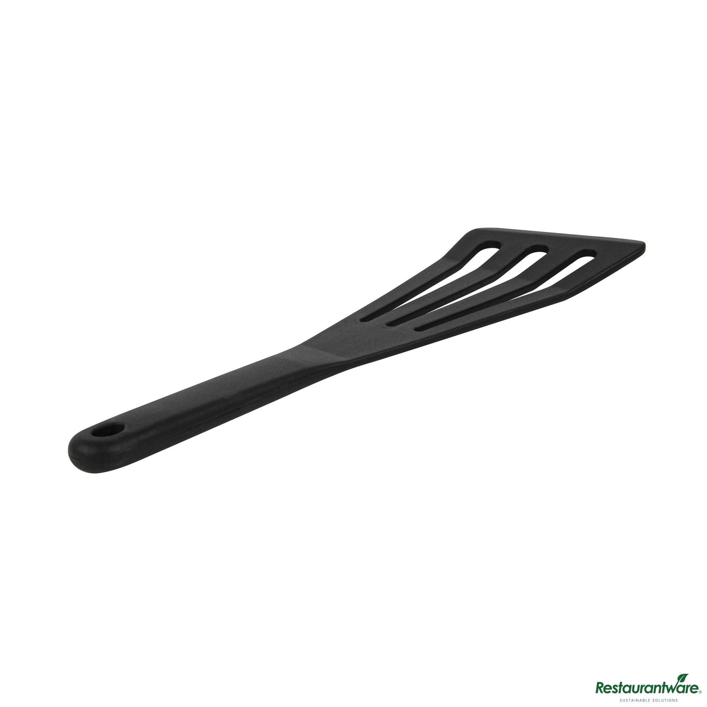 Wholesale Restaurantware Black Silicone High Temperature Slotted Turner / Spatula - 12.3" X 3.5" X 0.5"- Bulk