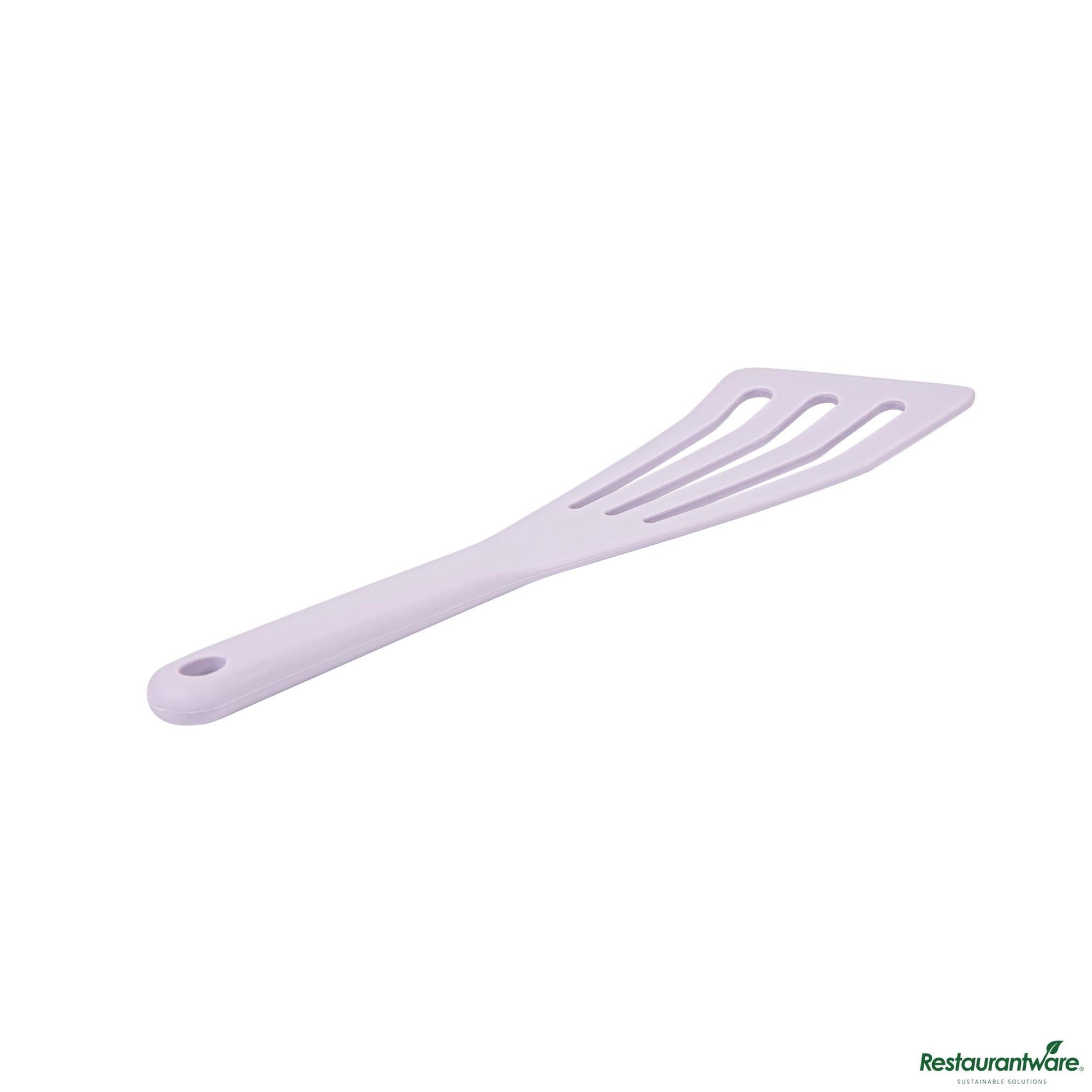 Wholesale Restaurantware Purple Silicone High Temperature Slotted Turner / Spatula - 12.3" X 3.5" X 0.5"- Bulk