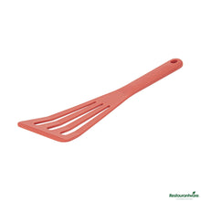 Wholesale Restaurantware Red Silicone High Temperature Slotted Turner / Spatula - 12.3" X 3.5" X 0.5"- Bulk