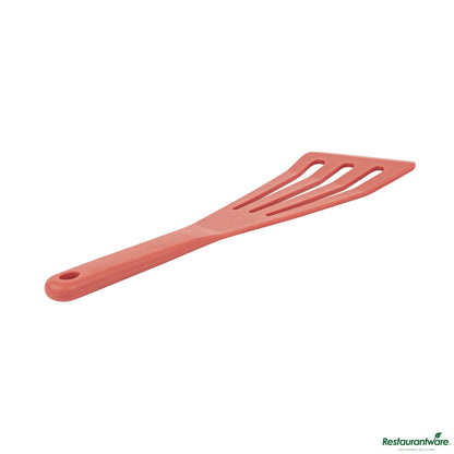 Wholesale Restaurantware Red Silicone High Temperature Slotted Turner / Spatula - 12.3" X 3.5" X 0.5"- Bulk
