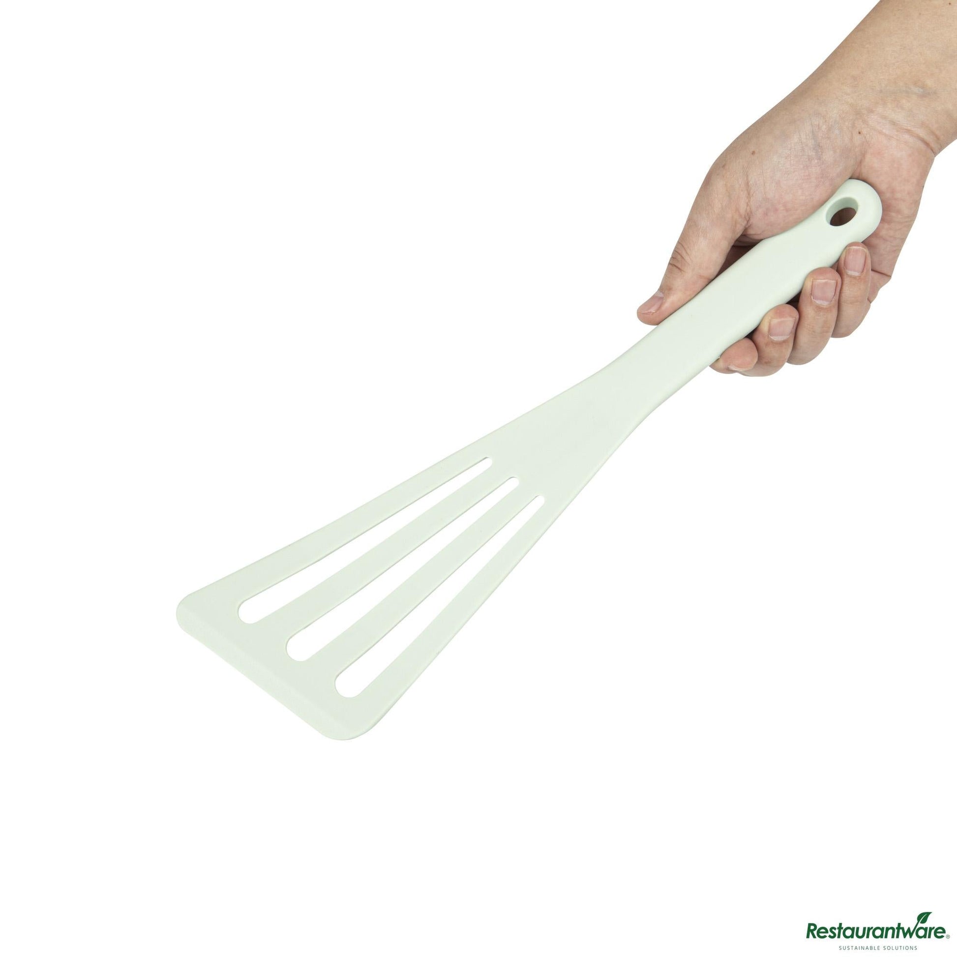 Wholesale Restaurantware Teal Silicone High Temperature Slotted Turner / Spatula - 12.3" X 3.5" X 0.5"- Bulk