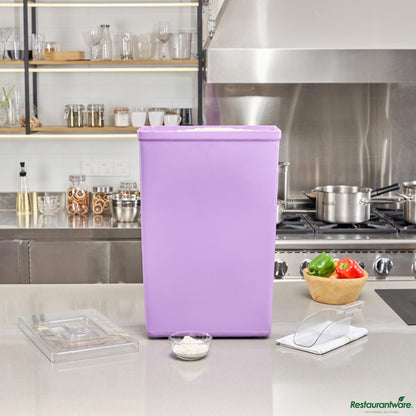 Wholesale Restaurantware 10 Gal / 160 Cup Blue Plastic Ingredient Bin - 15.1" X 9.1" X 23.1"- Bulk