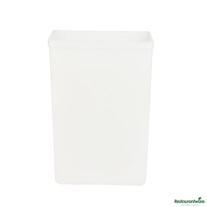 Wholesale Restaurantware 10 Gal / 160 Cup White Plastic Ingredient Bin - 15.1" X 9.1" X 23.1"- Bulk
