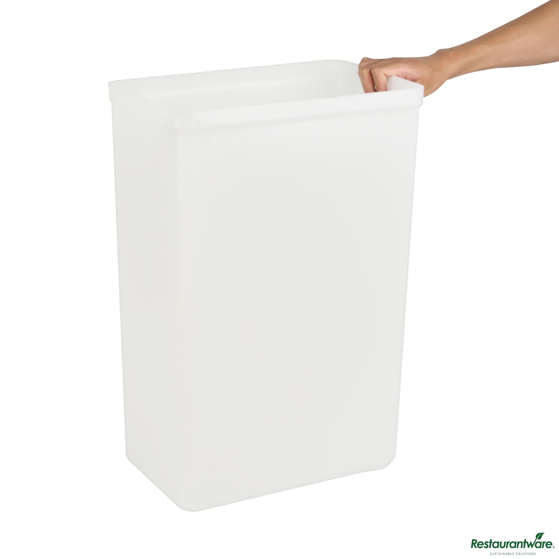 Wholesale Restaurantware 10 Gal / 160 Cup White Plastic Ingredient Bin - 15.1" X 9.1" X 23.1"- Bulk