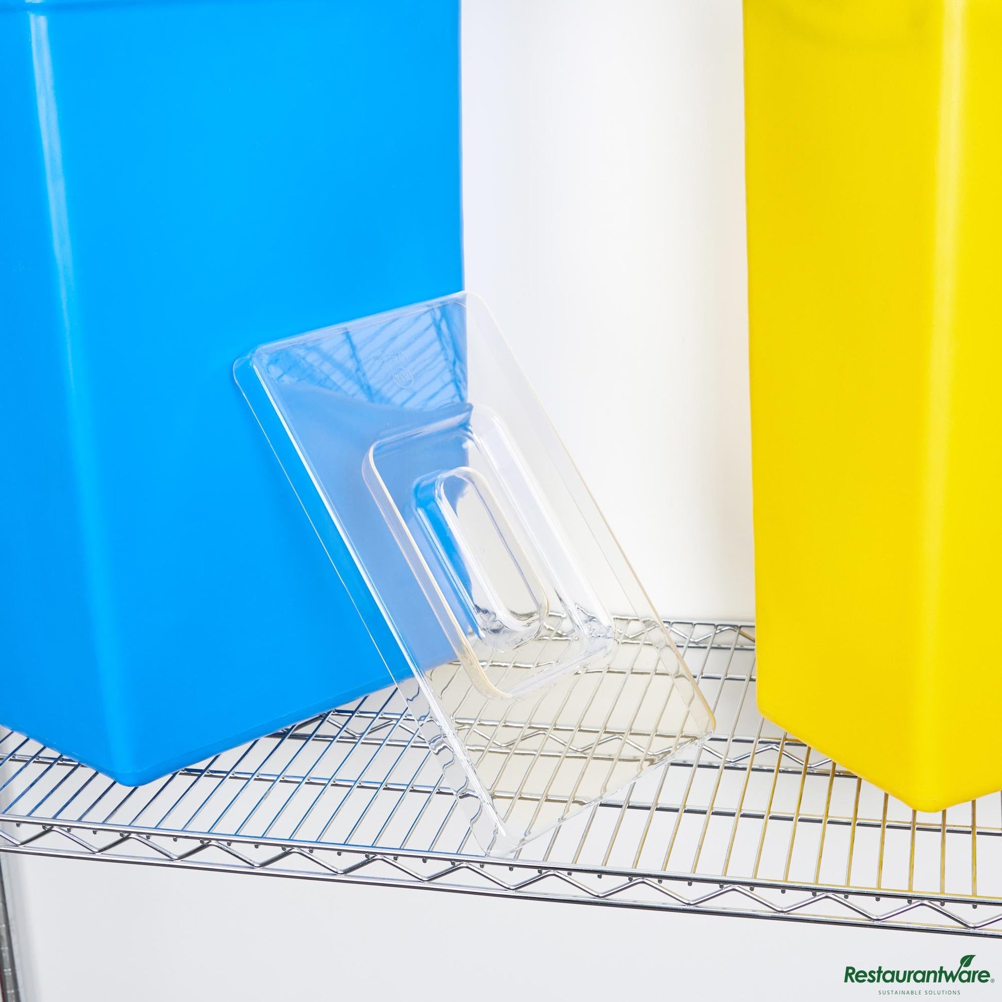 Wholesale Restaurantware Clear Plastic Lid - Fits 10 Gal / 160 Cup Ingredient Bin - 15.5" X 9.4" X 1.1"- Bulk
