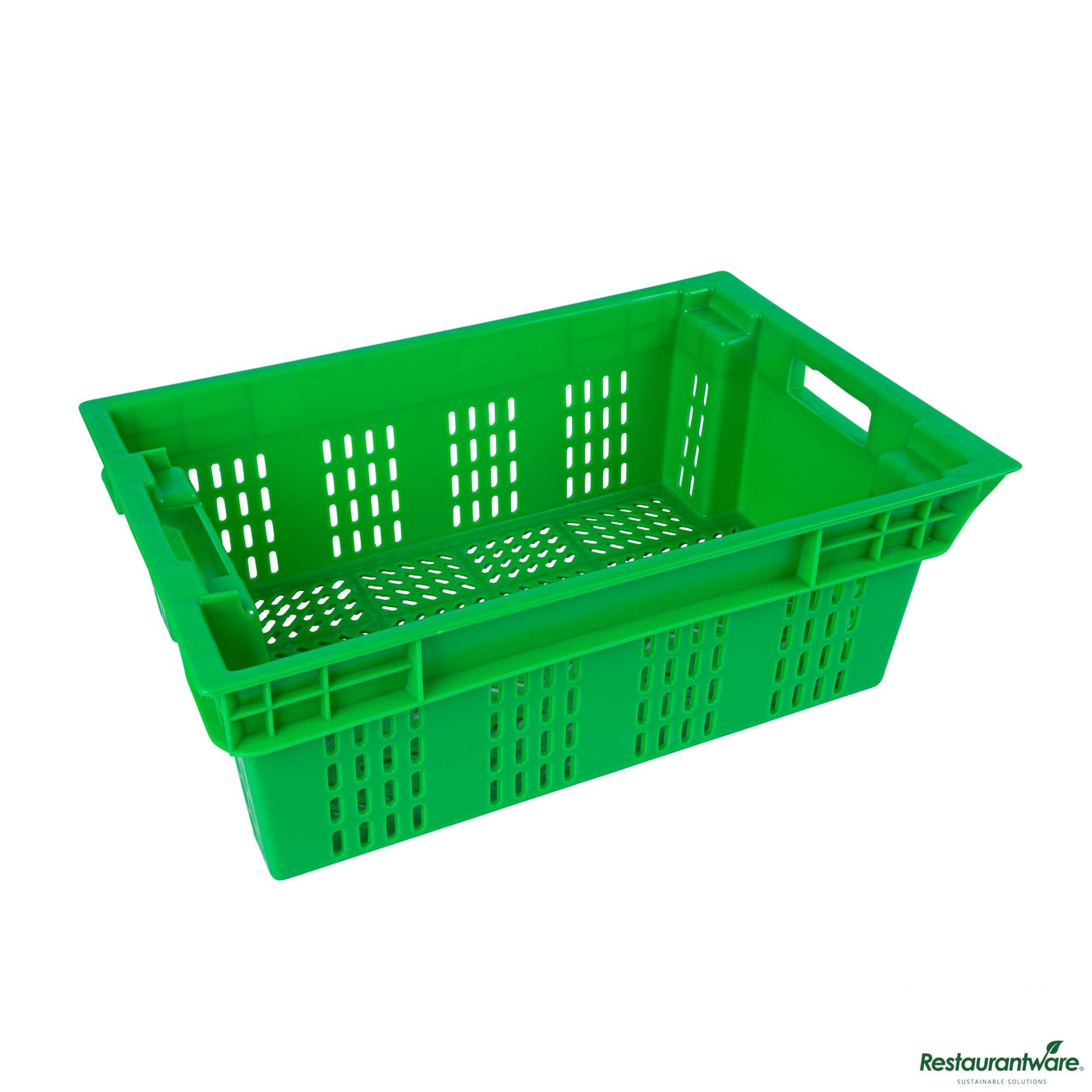 Wholesale Restaurantware Green Vented Agricultural Crate - 23.6" X 15.7" X 7.9"- Bulk