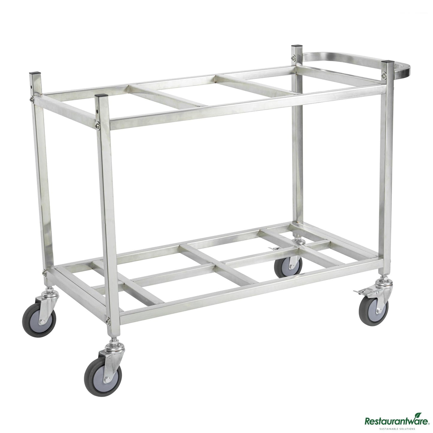 Wholesale Restaurantware Stainless Steel Triple Ingredient Bin Cart - Fits Three 10-Gallon Bins - 36.5" X 16.9" X 28.7"- Bulk